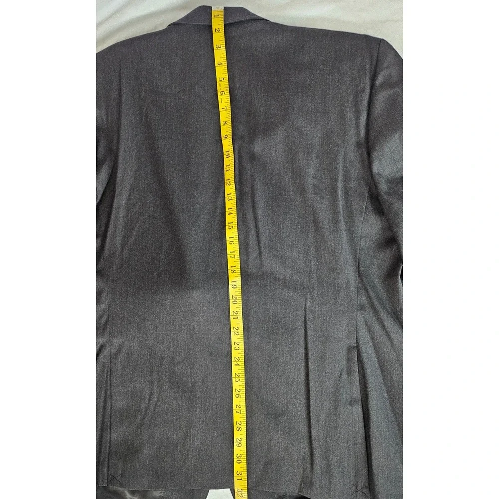 Calvin Klein‎ Mens 48R Blazer Charcoal Gray 100% Wool 2 Button Suit Jacket 48 R